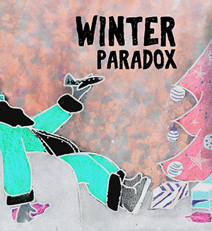 Photo négative de l'illustration de la Winter Paradox